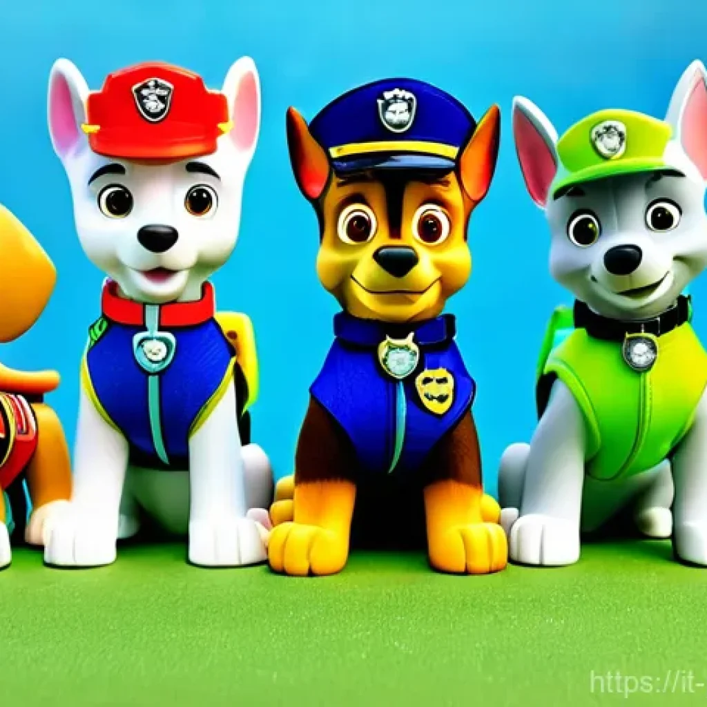 퍼피구조대 한정판 장난감 - **Prompt 1: Paw Patrol 10th Anniversary Collector's Set Display**
    A highly detailed, realistic i...