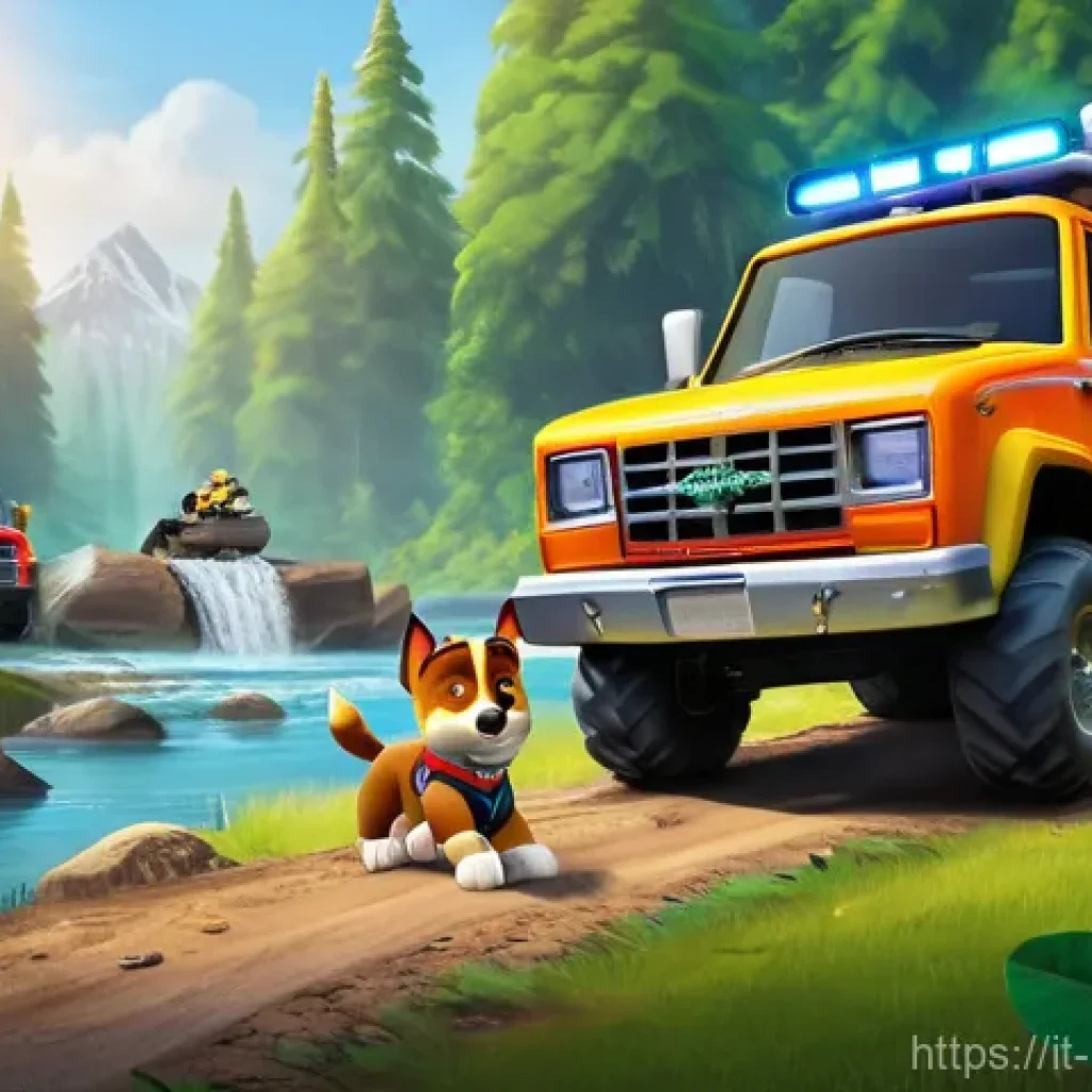 퍼피구조대의 교육적 가치 - **Teamwork and Problem-Solving:**
    A vibrant, dynamic illustration depicting Ryder and the entire...