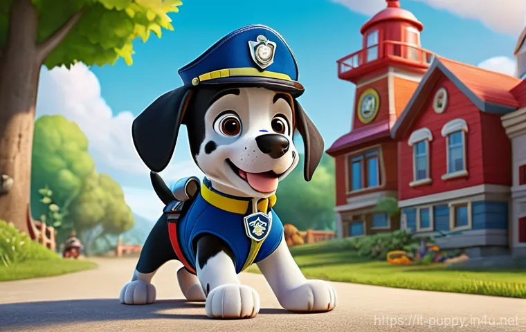 퍼피구조대 대중성과 작품성 - **Prompt:** A vibrant, dynamic illustration depicting Ryder and a few PAW Patrol pups in action, res...