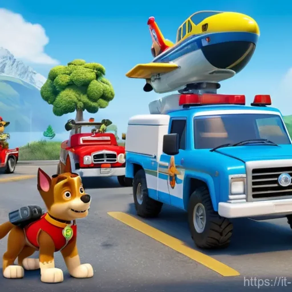 퍼피구조대 팬덤 트렌드 분석 - **"Adventure Bay Teamwork: Saving the Day"**
A vibrant and dynamic scene depicting Ryder and the...