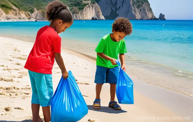 퍼피구조대의 지속가능성 메시지 - **Prompt 2: Gentle Care for Nature**
    "A heartwarming image of a kind-faced Italian child, around...